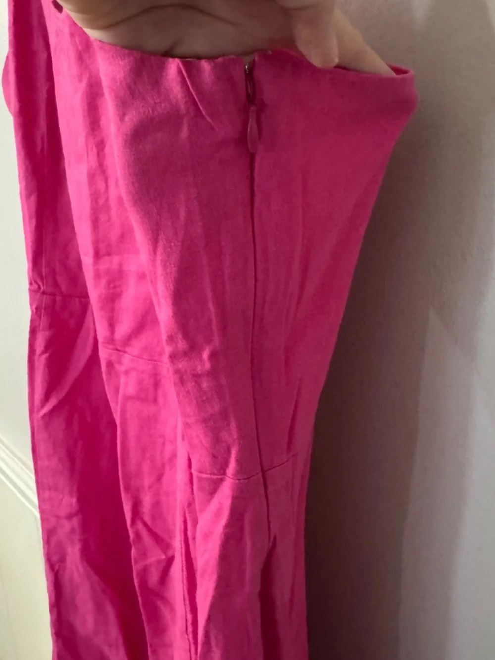 J. Crew Women's Magenta Pink Linen Blend Dress with Spaghetti Straps Sz 20 NWT